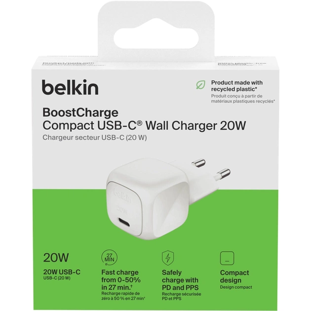 Зарядний пристрій Belkin USB-C PD20W PPS white (WCA009KQWH) - picture 5