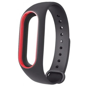 Ремінець до фітнес браслета Xiaomi Mi Band 2 black-red (Р27689) зображення 1