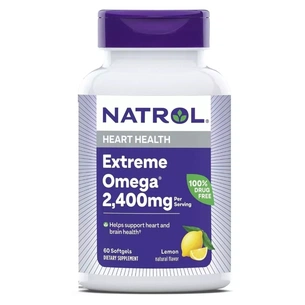 Вітамінно-мінеральний комплекс Natrol Омега-3, 2400 мг, смак лимона, Extreme Omega, 60 капсул (NTL-04510) зображення 1