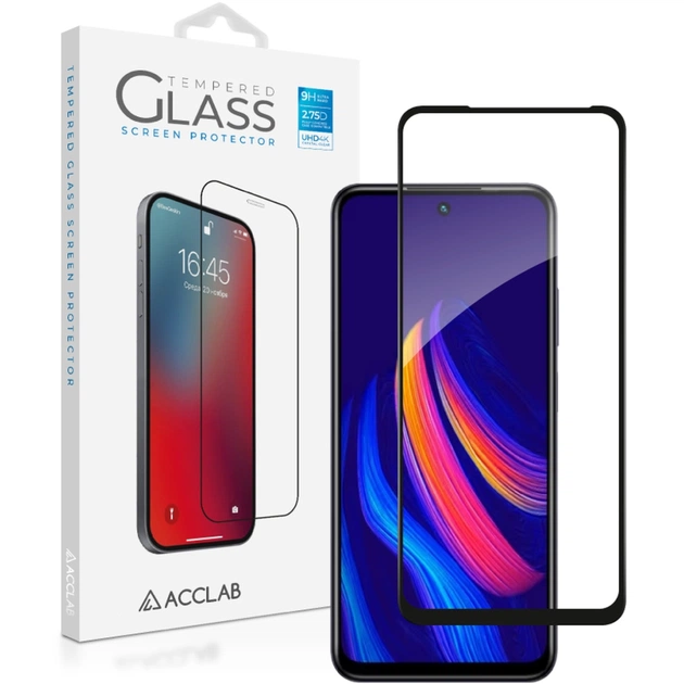 Стекло защитное ACCLAB Full Glue Infinix Hot 30 Play Black (1283126589591) - изображение 1
