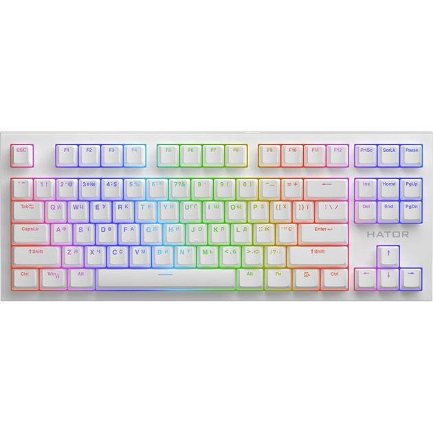 Клавіатура Hator Skyfall 2 TKL Pro Orange USB White (HTK-751) - зображення 1