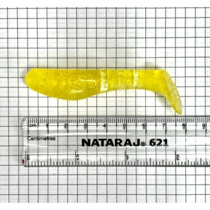 Силикон рыболовный Harpoon ТЕП KOPUTO 3" 005 Жовтий прозорий із золотими блискітками 2шт (7407000006385) изображение 1