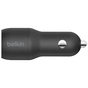 Зарядний пристрій Belkin Car Charger 24W Dual USB-A black (CCB001BTBK) - зменшене зображення 2