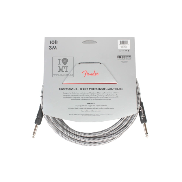 Інструментальний кабель Fender Cable Professional Series 10' White Tweed (228462) - picture 3