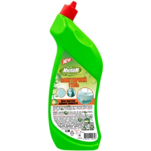 Рідина для чищення ванн Мілам Chemical Санітарний гель Лимон 1 л (4820152290748) зображення 1