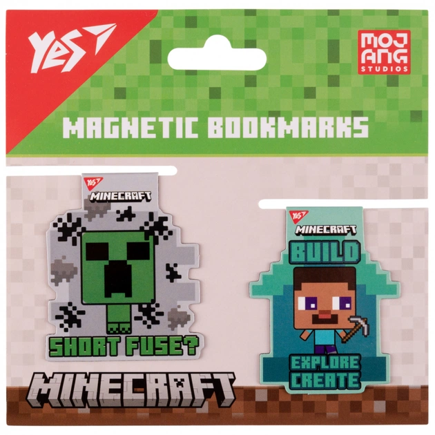 Закладки для книг Yes магнітні Minecraft friends 2 шт (708102) - изображение 1