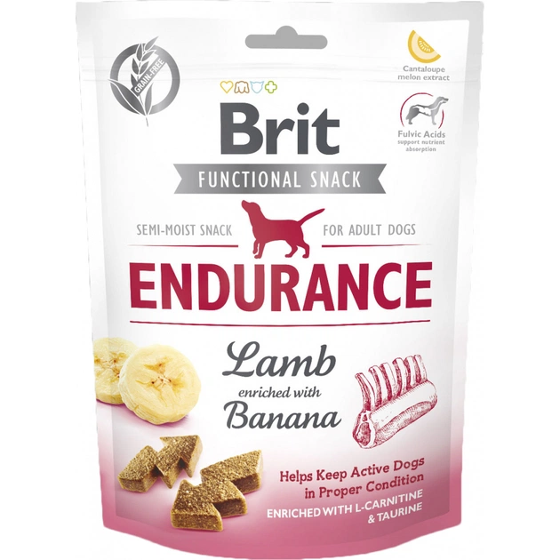 Ласощі для собак Brit Care Endurance ягня з бананом 150 г (8595602540006) - зображення 1