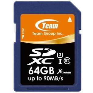 Карта пам'яті Team 64GB SDXC Class 10 UHS-I/U3 XTreem (TSDXC64GU301) зображення 1