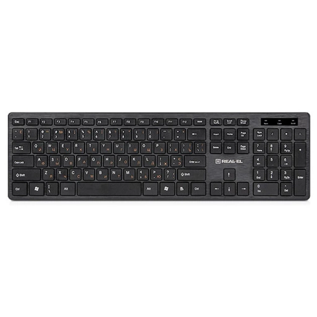 Клавіатура REAL-EL 7080 Comfort, USB, black - изображение 1