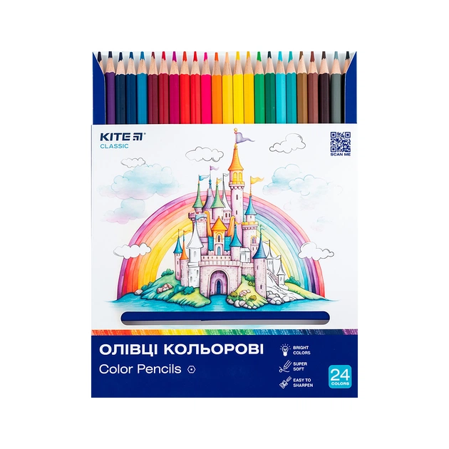 Олівці кольорові Kite Classic 24 кольори (K-055) - picture 4