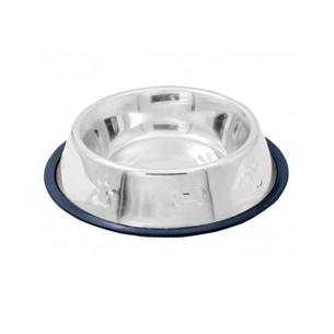 Посуд для собак Swastik Industries Миска металева на гумі з кісткою 2.2 л (2700000022016) зображення 1