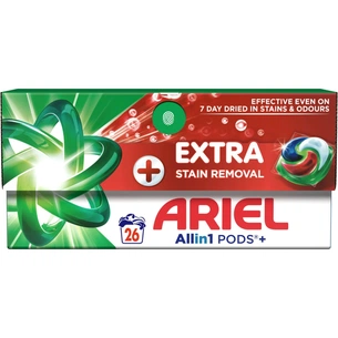Капсули для прання Ariel Pods+ All-in-1 Extra Stain Removal Екстрасила виведення плям 26 шт. (8700216765305) зображення 1