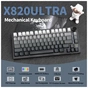 Клавіатура Attack Shark X820 Ultra RGB Wireless/Bluetooth/USB UA White/Purple (X820ULTRASA_AS) - зменшене зображення 2