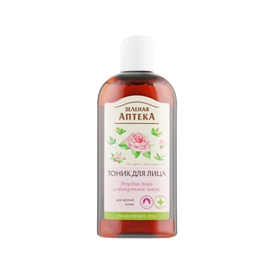 Тонік для обличчя Зелена Аптека Рожева вода та мигдальна олія 200 мл (4823015929694) зображення 1