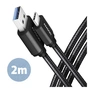 Дата кабель USB 3.2 AM to USB-C 2.0m black AXAGON (BUCM3-AM20AB) - зменшене зображення 1