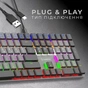 Клавіатура GamePro MK145R Red Swich Low Profile USB Dark Gray (MK145R) - зменшене зображення 4