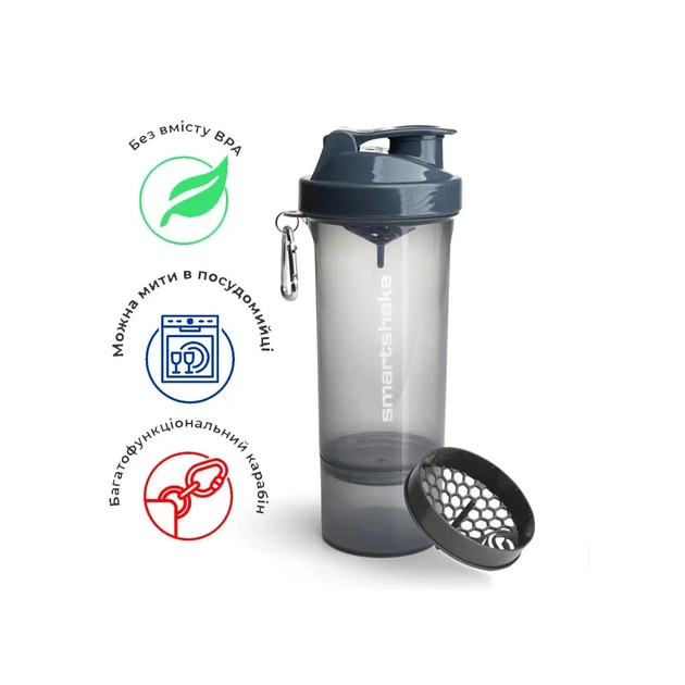 Шейкер спортивний SmartShake Slim 500ml Gray (10252901) - picture 11