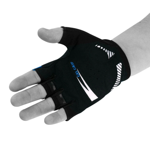 Велорукавиці PowerPlay 5028 Black/Blue M (5028D_M_Blue) - зображення 4
