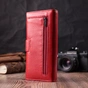 Гаманець ST Leather На чотири відділення для купюр із натуральної шкіри Червоний (22549) - зменшене зображення 10