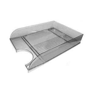 Лоток для паперів Economix горизонтальний пластик, димчастий (E31804-17) зображення 1