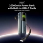 Батарея універсальна Vention 20000 mAh 165W Gray TFT Display Type (FKFH0) - зменшене зображення 4