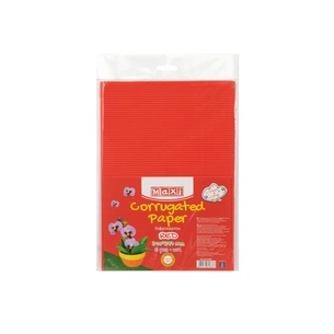 Кольоровий картон Maxi A4 Гофрокартон 21х29,7 см червоний (MX61888) зображення 1