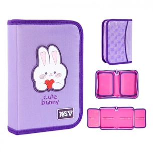 Пенал Yes твердий одинарний з двома клапанами Cute Bunny HP-04 (533740) изображение 1