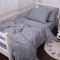 Постільна білизна MirSon 012 Grey Stars Фланель 2 x 160 x 220 Сімейний Євро (2200009653155) - preview 5