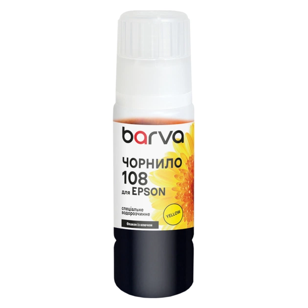 Чернила Barva Epson 108 70 мл, yellow, special, OneKey (E108-951e) - изображение 1