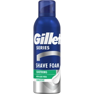 Піна для гоління Gillette Series Для чутливої шкіри з алое вера 200 мл (8001090870926) изображение 1