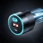 Зарядний пристрій Choetech car 2хUSB-C+USB-A 130W QC3.0/PD/PPS black (TC0011-BK) - зменшене зображення 6