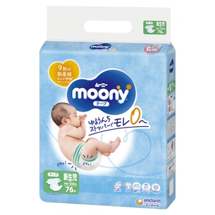Підгузки Moony NB 0-5 кг 76 шт. (4903111137800) зображення 1