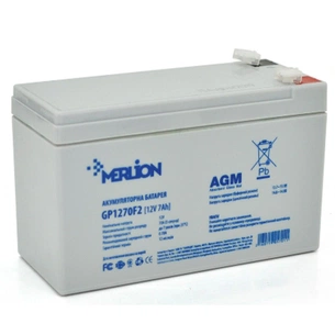 Батарея до ДБЖ Merlion 12V-7Ah (GP1270F2) зображення 1