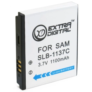 Акумулятор до фото/відео Extradigital Samsung SLB-1137C, Li-ion, 1100 mAh (DV00DV1326) зображення 1