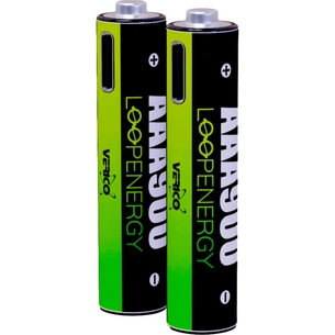 Акумулятор Verico AAA USB Type-C 600mAh 1.5V Li-ion * 2 (LoopEnergy) (1UDBT-A2WEB2-NN) зображення 1