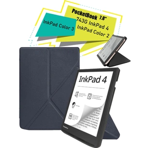 Чохол до електронної книги BeCover Ultra Slim Origami PocketBook 743G InkPad 4/InkPad Color 2/InkPad Color 3 (7.8") Deep Blue (713083) изображение 1