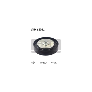 Ролик натягувача ременя SKF VKM 62031 зображення 1
