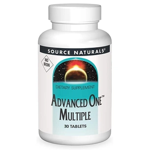 Мультивітамін Source Naturals Мультивітаміни та Мінерали, без заліза, Advanced One Multiple No Iron (SN1484) зображення 1