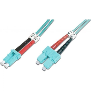 Оптичний патчкорд Digitus LC/UPC-SC/UPC, 50/125, OM3, duplex, 3m (DK-2532-03/3) зображення 1