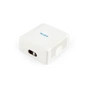 Комп'ютерна розетка Cablexpert RJ45x2 UTP, cat.5e (NCAC-2U5E-01) - зменшене зображення 1