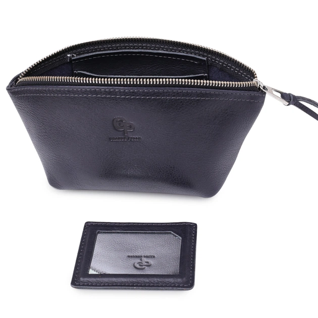 Косметичка Grande Pelle Шкіряна Чорна (11570) - зображення 8