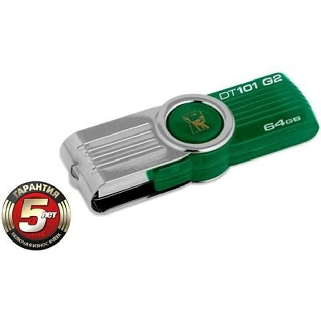 USB флеш накопичувач Kingston 64Gb DataTraveler 101 G2 (DT101G2/64GB) - изображение 1