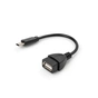 Перехідник OTG USB 2.0 AF to USB-C 0.1m Vinga (VCPDCOTGTCBK) - зменшене зображення 1