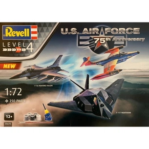 Збірна модель Revell набір до 75-ї річниці US Air Force 3 літаки рівень 4 , 1:72 (RVL-05670) зображення 1