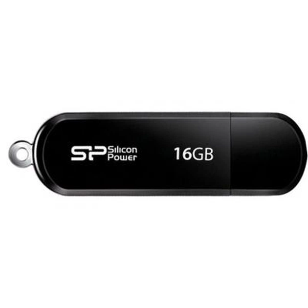 USB флеш накопичувач Silicon Power 16GB LuxMini 322 Black USB 2.0 (SP016GBUF2322N1K) - зображення 1