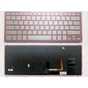 Клавіатура ноутбука Sony SVF14N (Fit 14N Series) срібло з рожевою рамкою та підсвіткою (A43812) - зменшене зображення 1