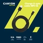 Дата кабель USB 2.0 AM to Lightning 1.0m MFI black Canyon (CNS-MFIC12B) - зменшене зображення 3