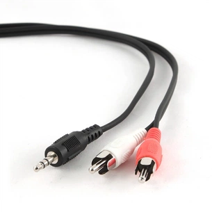 Аудіо-кабель Cablexpert 3.5 мм - 2хRCA (M/M), 2.5 м, Black (CCA-458-2.5M) зображення 1