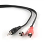 Аудіо-кабель Cablexpert 3.5 мм - 2хRCA (M/M), 2.5 м, Black (CCA-458-2.5M) - зменшене зображення 1