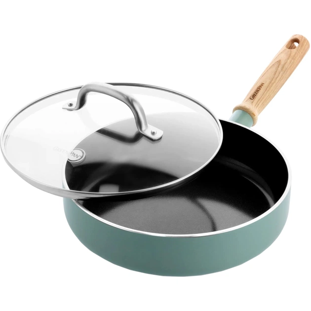 Сотейник GreenPan Mayflower з кришкою 24 см, 2,6 л блакитний (CC001682-001) - зображення 1